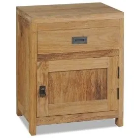 Mesita de noche de madera de teca maciza 40x30x50 cm de vidaXL, Mesitas de noche - Ref: Foro24-244484, Precio: 143,70 €, Desc...