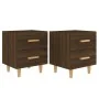 Mesitas de noche 2 unidades roble marrón 40x35x47,5 cm de vidaXL, Mesitas de noche - Ref: Foro24-817290, Precio: 79,52 €, Des...
