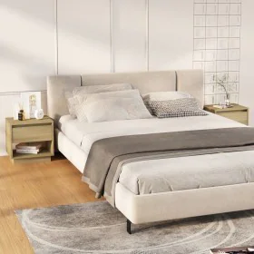 Mesitas de noche 2 uds contrachapada roble Sonoma 45x34x44 cm de vidaXL, Mesitas de noche - Ref: Foro24-809519, Precio: 70,47...