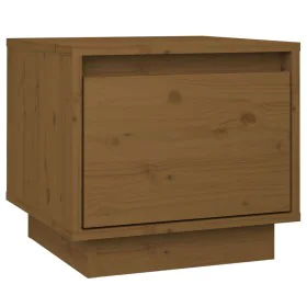 Mesita de noche madera maciza de pino marrón miel 35x34x32 cm de vidaXL, Mesitas de noche - Ref: Foro24-813401, Precio: 41,85...