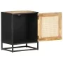 Mango wood bedside table with rough natural cane, 40x30x50cm. by vidaXL, Nightstands - Ref: Foro24-323140, Price: 120,47 €, D...