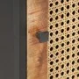 Mesita de noche madera de mango rugosa caña natural 40x30x50cm de vidaXL, Mesitas de noche - Ref: Foro24-323140, Precio: 120,...