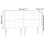 Black velvet headboard with LED 183x16x118/128 cm by vidaXL, Headboards and footboards - Ref: Foro24-3124544, Price: 137,60 €...