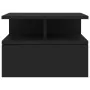 Mesita de noche flotante madera de ingeniería negra 40x31x27 cm de vidaXL, Mesitas de noche - Ref: Foro24-800407, Precio: 50,...