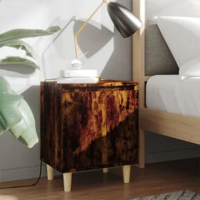 Nightstand with smoked oak wood legs 40x30x50 cm by vidaXL, Nightstands - Ref: Foro24-813110, Price: 27,85 €, Discount: %