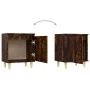 Mesita de noche con patas madera roble ahumado 40x30x50 cm de vidaXL, Mesitas de noche - Ref: Foro24-813110, Precio: 27,85 €,...