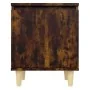 Mesita de noche con patas madera roble ahumado 40x30x50 cm de vidaXL, Mesitas de noche - Ref: Foro24-813110, Precio: 27,85 €,...