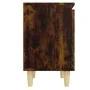 Mesita de noche con patas madera roble ahumado 40x30x50 cm de vidaXL, Mesitas de noche - Ref: Foro24-813110, Precio: 27,85 €,...