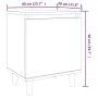 Mesita de noche con patas madera roble ahumado 40x30x50 cm de vidaXL, Mesitas de noche - Ref: Foro24-813110, Precio: 27,85 €,...