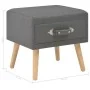 Mesita de noche gris oscuro 40x35x40 cm tela de vidaXL, Mesitas de noche - Ref: Foro24-247535, Precio: 61,31 €, Descuento: %
