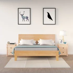 Mesitas de noche 2 uds madera maciza de pino 50x35x61,5 cm de vidaXL, Mesitas de noche - Ref: Foro24-813680, Precio: 115,83 €...