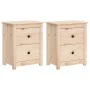 Mesitas de noche 2 uds madera maciza de pino 50x35x61,5 cm de vidaXL, Mesitas de noche - Ref: Foro24-813680, Precio: 115,83 €...