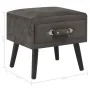 Mesita de noche gris 40x35x40 cm terciopelo de vidaXL, Mesitas de noche - Ref: Foro24-247542, Precio: 53,12 €, Descuento: %
