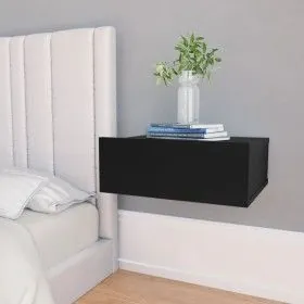 Schwebende Nachttische, 2 Stück, schwarzes Sperrholz, 40 x 30 x 15 cm von vidaXL, Nachttische - Ref: Foro24-800309, Preis: 43...