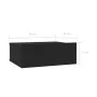 Floating bedside tables 2 pcs black plywood 40x30x15cm by vidaXL, Nightstands - Ref: Foro24-800309, Price: 43,05 €, Discount: %