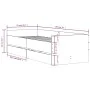Bed frame with drawers black 75x190 cm by , Beds and slatted bases - Ref: Foro24-3207358, Price: 132,28 €, Discount: %