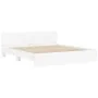 Estructura de cama con cabecero blanca 180x200 cm de , Camas y somieres - Ref: Foro24-3207462, Precio: 155,00 €, Descuento: %