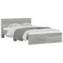 Estructura de cama con cabecero gris Sonoma 120x200 cm de , Camas y somieres - Ref: Foro24-3207495, Precio: 155,32 €, Descuen...