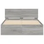 Estructura de cama con cabecero gris Sonoma 120x200 cm de , Camas y somieres - Ref: Foro24-3207495, Precio: 155,32 €, Descuen...
