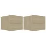 Mesitas de noche 2 uds contrachapada color roble 40x30x30 cm de vidaXL, Mesitas de noche - Ref: Foro24-801060, Precio: 57,34 ...