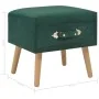 Mesita de noche verde 40x35x40 cm terciopelo de vidaXL, Mesitas de noche - Ref: Foro24-247538, Precio: 69,48 €, Descuento: %