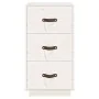 Mesita de noche madera maciza de pino blanco 40x40x75 cm de vidaXL, Mesitas de noche - Ref: Foro24-818337, Precio: 78,46 €, D...