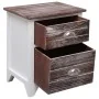 Mesita de noche madera de Paulownia marrón y blanca 38x28x45 cm de vidaXL, Mesitas de noche - Ref: Foro24-284048, Precio: 47,...