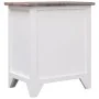 Mesita de noche madera de Paulownia marrón y blanca 38x28x45 cm de vidaXL, Mesitas de noche - Ref: Foro24-284048, Precio: 47,...