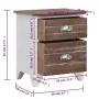 Nachttisch aus Paulownia-Holz in Braun und Weiß 38x28x45 cm von vidaXL, Nachttische - Ref: Foro24-284048, Preis: 47,15 €, Rab...