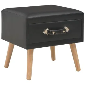 Mesita de noche negro 40x35x40 cm cuero sintético de vidaXL, Mesitas de noche - Ref: Foro24-247537, Precio: 52,99 €, Descuent...