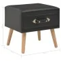 Black nightstand 40x35x40 cm synthetic leather by vidaXL, Nightstands - Ref: Foro24-247537, Price: 52,99 €, Discount: %