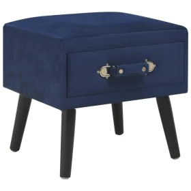 Mesita de noche azul 40x35x40 cm terciopelo de vidaXL, Mesitas de noche - Ref: Foro24-247540, Precio: 66,57 €, Descuento: %