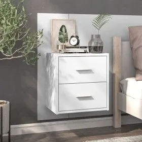 Glossy white wall bedside table by vidaXL, Nightstands - Ref: Foro24-811001, Price: 46,06 €, Discount: %