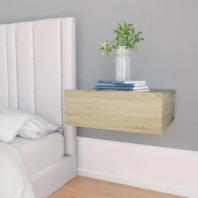 Mesita noche flotantes contrachapada color roble 40x30x15 cm de vidaXL, Mesitas de noche - Ref: Foro24-800312, Precio: 26,58 ...