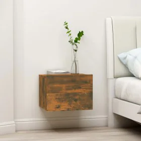 Mesita de noche madera contrachapada roble ahumado 40x30x30 cm de vidaXL, Mesitas de noche - Ref: Foro24-815411, Precio: 27,6...