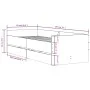 Bed frame with drawers black 90x190 cm by , Beds and slatted bases - Ref: Foro24-3207351, Price: 193,18 €, Discount: %