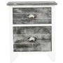 Gray and white Paulownia wood bedside table 38x28x45 cm by vidaXL, Nightstands - Ref: Foro24-284047, Price: 50,93 €, Discount: %