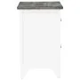 Mesita de noche madera de Paulownia gris y blanca 38x28x45 cm de vidaXL, Mesitas de noche - Ref: Foro24-284047, Precio: 50,93...