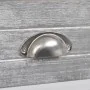 Mesita de noche madera de Paulownia gris y blanca 38x28x45 cm de vidaXL, Mesitas de noche - Ref: Foro24-284047, Precio: 50,93...