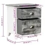 Gray and white Paulownia wood bedside table 38x28x45 cm by vidaXL, Nightstands - Ref: Foro24-284047, Price: 50,93 €, Discount: %