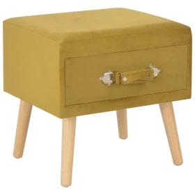 Mesita de noche color mostaza 40x35x40 cm terciopelo de vidaXL, Mesitas de noche - Ref: Foro24-247539, Precio: 53,22 €, Descu...