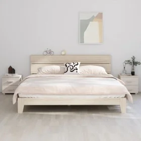 Mesitas de noche 2 uds HAMAR pino macizo blanco 40x35x44,5 cm de vidaXL, Mesitas de noche - Ref: Foro24-340409, Precio: 65,76...