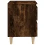 Mesitas de noche 2 uds patas madera roble ahumado 40x35x50 cm de vidaXL, Mesitas de noche - Ref: Foro24-813123, Precio: 56,40...