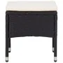 Muebles de jardín 5 piezas ratán sintético y vidrio negro de vidaXL, Conjuntos de jardín - Ref: Foro24-46175, Precio: 229,21 ...