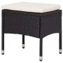 Muebles de jardín 5 piezas ratán sintético y vidrio negro de vidaXL, Conjuntos de jardín - Ref: Foro24-46175, Precio: 229,21 ...
