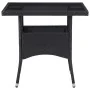 Muebles de jardín 5 piezas ratán sintético y vidrio negro de vidaXL, Conjuntos de jardín - Ref: Foro24-46175, Precio: 229,21 ...