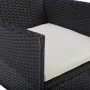 Muebles de jardín 5 piezas ratán sintético y vidrio negro de vidaXL, Conjuntos de jardín - Ref: Foro24-46175, Precio: 229,21 ...