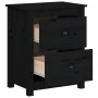 Mesitas de noche 2 uds madera maciza de pino negra 50x35x61,5cm de vidaXL, Mesitas de noche - Ref: Foro24-813688, Precio: 113...