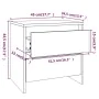 Mesita de noche madera ingeniería gris hormigón 45x34,5x44,5 cm de vidaXL, Mesitas de noche - Ref: Foro24-809853, Precio: 45,...