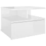 Mesita de noche flotante madera blanco brillo 40x31x27 cm de vidaXL, Mesitas de noche - Ref: Foro24-800417, Precio: 37,43 €, ...